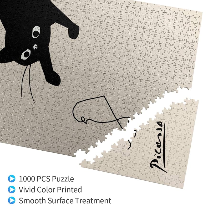 Amazon.co.jp: 1000ピース ジグソーパズル ピカソ 猫 ネコ 木製
